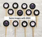 Graduation Cupcake Toppers, Class of 2024, Set of 12
