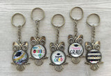 Graduation Keychain,Graduation,Keychain,Graduation 2024,Antique Silver,Owl,Owl Graduation Keychain,Key Ring,Handmade,Gift,Party Favor