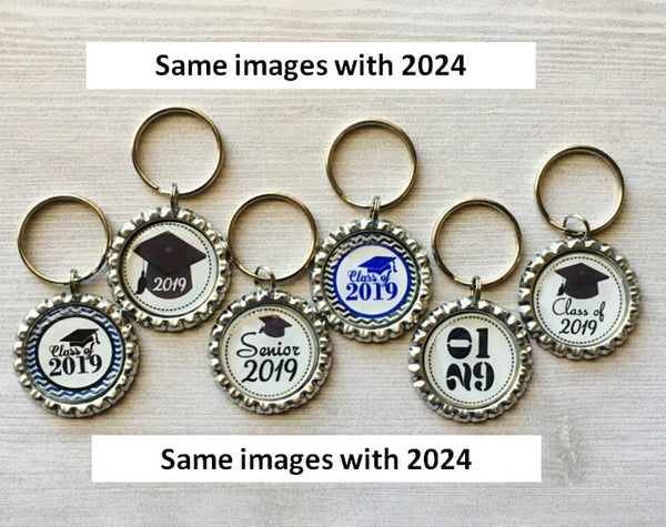 Keychain,Key Ring,Graduation,Graduation 2024,Class of 2024,2024 Graduate,Key Chain,Keyring,Bottle Cap,Bottle Cap Keychain,Gift,Handmade