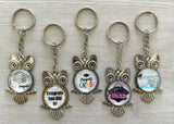 Graduation Keychain,Graduation,Keychain,Graduation 2024,Antique Silver,Owl,Owl Graduation Keychain,Key Ring,Handmade,Gift,Party Favor