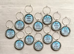 Inspirational Quotes Wine Charms, Set of 12