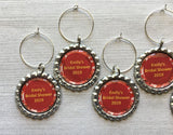 Personalized Wine Charms, Set of 6