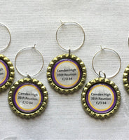 Personalized Wine Charms, Set of 6