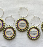 Personalized Wine Charms, Set of 6