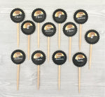 Custom Order - 2nd Anniversary Cupcake Toppers, Set of 24