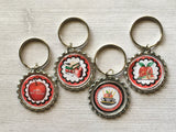 Keychain,Key Ring,Teacher,Teachers,Teacher Keychains,Teacher Key Rings,Apples,Bottle Cap Keychain,Bottle Cap Key Ring,Handmade