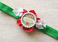 Headband,Christmas,Holiday,Santa,Baby Headband,Baby Girls Headband,Girls Headband,Photo Shoot,Gift,Hair Accessories,Princess,Handmade