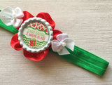 Headband,Christmas,Holiday,Santa,Baby Headband,Baby Girls Headband,Girls Headband,Photo Shoot,Gift,Hair Accessories,Princess,Handmade