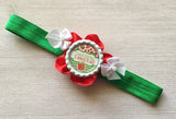 Headband,Christmas,Holiday,Santa,Baby Headband,Baby Girls Headband,Girls Headband,Photo Shoot,Gift,Hair Accessories,Princess,Handmade