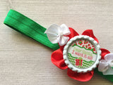 Headband,Christmas,Holiday,Santa,Baby Headband,Baby Girls Headband,Girls Headband,Photo Shoot,Gift,Hair Accessories,Princess,Handmade