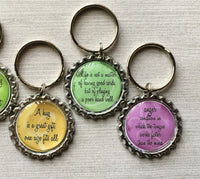 Keychain,Key Ring,Inspirational Quotes,Key Chain,Keyring,Bottlecap,Bottle Cap,Accessories,Bottlecap Keychain,Handmade,Gift