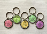 Keychain,Key Ring,Inspirational Quotes,Key Chain,Keyring,Bottlecap,Bottle Cap,Accessories,Bottlecap Keychain,Handmade,Gift