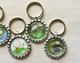 Keychain,Key Ring,Golf,Key Chain,Keyring,Golf Ball,Bottlecap,Bottle Cap,Golf Accessories,Bottlecap Keychain,Handmade,Gift,Charm