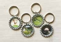 Keychain,Key Ring,Golf,Key Chain,Keyring,Golf Ball,Bottlecap,Bottle Cap,Golf Accessories,Bottlecap Keychain,Handmade,Gift,Charm