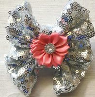 Hair Bow,Sequins,4 Inch Bow,Big Bow,Large Bow,Toddler Hair Bow,Girls Hair Bow,Baby Girls Hair Bow,Hair Accessories,Handmade,Gift,Accessories