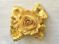 Hair Bow,Sequins,4 Inch Bow,Big Bow,Large Bow,Toddler Hair Bow,Girls Hair Bow,Baby Girls Hair Bow,Hair Accessories,Handmade,Gift,Accessories