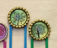 Planner Clip,Bookmark,Tree Silhouette,Tree,Tree of Life,4 Inch,Jumbo Paper Clip,Page Marker,Bookmark Clip,Bottle Cap,Favor,Gift,Handmade