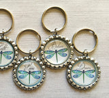 Keychain,Key Ring,Inspirational,Dragonfly,Hope,Love,Dream,Believe,Bottle Cap Keychain,Bottle Cap Key Ring,Gift,Party Favor,Birthday,Handmade