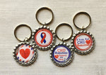 Keychain,Key Ring,Congenital Heart Disease,CHD,Key Chain,Keyring,Bottle Cap,Accessories,Bottle Cap Keychain,Gift,CHD Awareness,Handmade