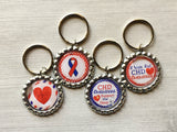 Keychain,Key Ring,Congenital Heart Disease,CHD,Key Chain,Keyring,Bottle Cap,Accessories,Bottle Cap Keychain,Gift,CHD Awareness,Handmade