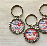 Keychain,Key Ring,Congenital Heart Disease,CHD,Key Chain,Keyring,Bottle Cap,Accessories,Bottle Cap Keychain,Gift,CHD Awareness,Handmade