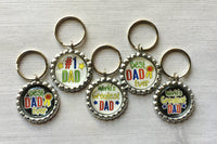 Keychain,Key Ring,Dad,Best Dad,Greatest Dad,Key Chain,Keyring,Bottle Cap,Accessories,Bottlecap Keychain,Handmade,Party Favor,Gift,Birthday