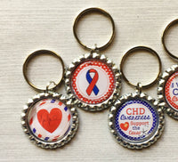 Keychain,Key Ring,Congenital Heart Disease,CHD,Key Chain,Keyring,Bottle Cap,Accessories,Bottle Cap Keychain,Gift,CHD Awareness,Handmade