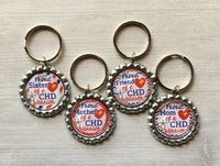 Keychain,Key Ring,Congenital Heart Disease,CHD,Key Chain,Keyring,Bottle Cap,Accessories,Bottle Cap Keychain,Gift,CHD Awareness,Handmade