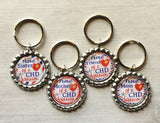 Keychain,Key Ring,Congenital Heart Disease,CHD,Key Chain,Keyring,Bottle Cap,Accessories,Bottle Cap Keychain,Gift,CHD Awareness,Handmade