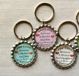 Keychain,Key Ring,Inspirational Quotes,Love Between Mother and Son/Daughter,Key Chain,Keyring,Bottle Cap,Accessories,Party Favor,Gift