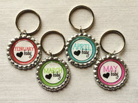 Keychain,Key Ring,Birth Month,Birthday,Key Chain,Keyring,Bottle Cap,Accessories,Bottle Cap Keychain,Gift,Party Favor,Handmade,All Months