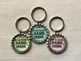 Keychain,Key Ring,Band Mom,Marching Band Mom,Marching Band,Key Chain,Keyring,Bottle Cap,Accessories,Band,Party Favor,Gift,Handmade