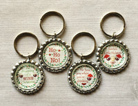 Keychain,Key Ring,Christmas,Humorous Christmas,Key Chain,Keyring,Bottle Cap,Accessories,Bottle Cap Keychain,Gift,Party Favor,Handmade