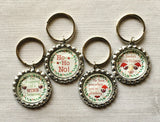 Keychain,Key Ring,Christmas,Humorous Christmas,Key Chain,Keyring,Bottle Cap,Accessories,Bottle Cap Keychain,Gift,Party Favor,Handmade