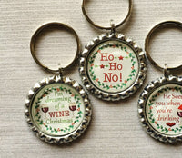 Keychain,Key Ring,Christmas,Humorous Christmas,Key Chain,Keyring,Bottle Cap,Accessories,Bottle Cap Keychain,Gift,Party Favor,Handmade