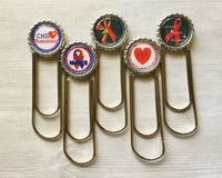 Planner Clip,Bookmark,Congenital Heart Disease,CHD,CHD Awareness,4 Inch,Jumbo Paper Clip,Page Marker,Bookmark Clip,Bottle Cap,Gift