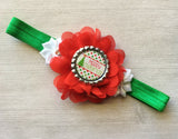 Headband,Christmas,Holiday,Baby Headband,Baby Girls Headband,Girls Headband,Photo Shoot,Gift,Hair Accessories,Princess,Handmade