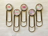 Planner Clip,Bookmark,Nurse,Registered Nurse,RN,4 inch,Jumbo Paper Clip,Page Marker,Bookmark Clip,Bottle Cap,Party Favor,Handmade,Set of 5