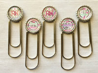 Planner Clip,Bookmark,Nurse,Registered Nurse,RN,4 inch,Jumbo Paper Clip,Page Marker,Bookmark Clip,Bottle Cap,Party Favor,Handmade,Set of 5