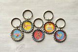 Keychain,Key Ring,Autism,Autism Awareness,Key Chain,Keyring,Bottle Cap,Accessories,Bottle Cap Keychain,Gift,Party Favor,Handmade,Set of 5