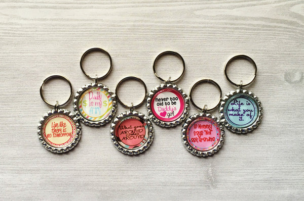 Keychain,Key Ring,Humorous Sayings,Daddy,Quotes,Sayings,Humorous Quotes,Key Chain,Keyring,Bottle Cap,Accessories,Party Favor,Gift,Handmade