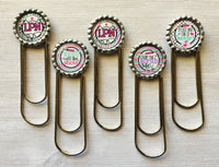 Planner Clip,Bookmark,Nurse,Licensed Practical Nurse,LPN,Jumbo Paper Clip,Page Marker,Bookmark Clip,Bottle Cap,Party Favor,Handmade,Set of 5