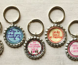 Keychain,Key Ring,Inspirational Quotes,Key Chain,Keyring,Bottlecap,Bottle Cap,Accessories,Bottlecap Keychain,Handmade,Gift