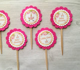 Cupcake Toppers,Baby Shower,Newborn,Newborn Party,Set of 6,Baby Shower Cupcake Toppers,Special Occasion,Party Favor,Handmade,Double Sided