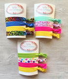 Hair Ties,Knotted Hair Ties,Unicorn,Polka Dots,Multi-color,Elastic Hair Ties,No Crease Hair Ties,Elastic Bracelets,Ponytail,Gift,Party Favor