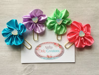 Planner Clip,Bookmark,Floral,Page Marker,Bookmark Clip,Organizer Clip,Gift,Party Favor,Floral Bookmark,Handmade,Stationary Clip,Set of 4