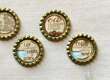 Magnets,Bottle Cap Magnets,Coffee,Coffee Quotes,Refrigerator Magnets,Fridge Magnet,Office Magnets,Gift,Party Favor,Handmade,Set of 5