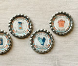 Magnets,Bottle Cap Magnets,Chores,Set of Chores,Refrigerator Magnets,Fridge Magnet,Whiteboard Magnets,Gift,Party Favor,Handmade,Set of 5