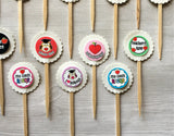 Cupcake Toppers,Teacher,Teacher Appreciation,Set of 15,Teacher Party Cupcake Toppers,Teacher Party,Party Favor,Handmade,Double Sided