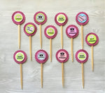 Cupcake Toppers,Princess,Princess Birthday,Set of 12,Birthday Party Cupcake Topper,Birthday,Party Favor,Handmade,Double Sided,Birthday Party